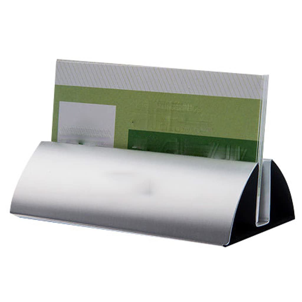 MOBYGKFY Stainless Steel Business Card Holder Display Desktop Table Organizer