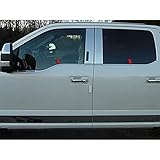 F-250 & F-350 SUPER DUTY 2017-2018 FORD (4 Pc: Stainless Steel Window Sill Trim, 4-door, Crew Cab) WS57323:QAA