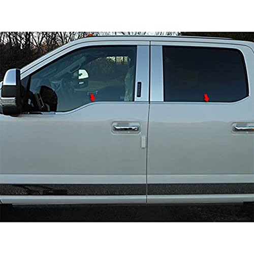 QAA is Compatible with 2017-2020 Ford F-250 & F-350 Super Duty 4 Piece Stainless Window Sill Trim Set, 0.8125