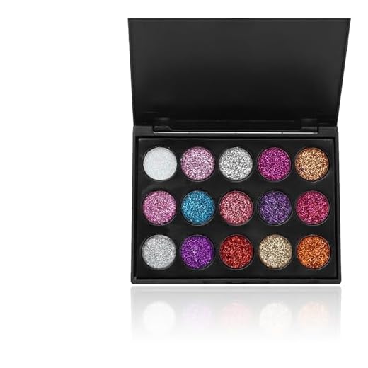 Paleta de Sombras de Ojos de Shimmer Glitter Paleta, 15 Colores, Impermeável, com Purpurina, Paleta de Sombras de Olhos, Sombra de Olhos Brilhante, Cores Naturais Misturadas de Longa Duração