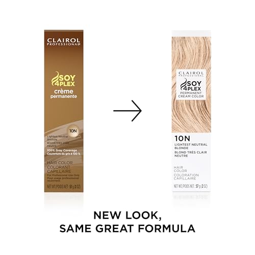 Image of Clairol Professional Permanent Cream Hair Color | 100% Gray Coverage | Blonde, Brown, Black, & Red-Violet Shades | Deep Conditioning & Fade Resistant Results