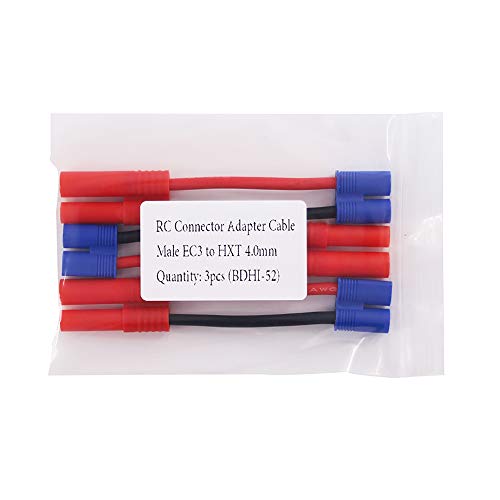 Adaptador cable conector EC3 macho a HXT 4mm hembra x3 miniatura 7