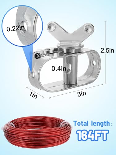 Kit para cubrir piscina con cable y trinquete 164ft miniatura 7