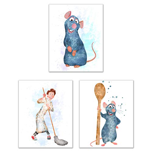 Affiches de ratatouille : dites adieu aux murs tristes avec ce lot de 3