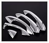 RVVJFHMSH Embellecedor de manija de puerta de coche ABS for lado izquierdo compatible con Mercedes Benz Clase E (W213 2016-2023), GLC X253, Clase C (W205 2015-2021).(Silver)