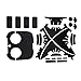 RHNE 1 Jeu d'autocollants de Peau de décalcomanie en Fibre de Carbone de Protection imperméable pour Phantom 3 Copter Shell télécommande Noir