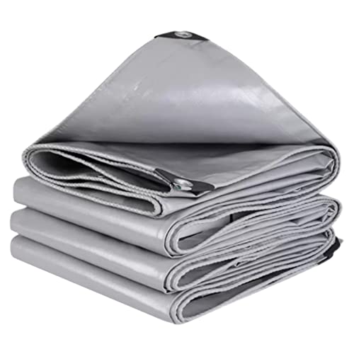 Bâche pour meuble de jardin imperméable toile grise 1,6x4m protection pluie et vent - 2