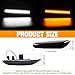 Gempro Switchback Sequential Amber& White LED Side Marker Lights Turn Signal Lamps for BMW E84 E81 E82 E87 E88 E90 E91 E92 E93 E46 E53 X3 E83 X1 Smoke Len, 2PCS