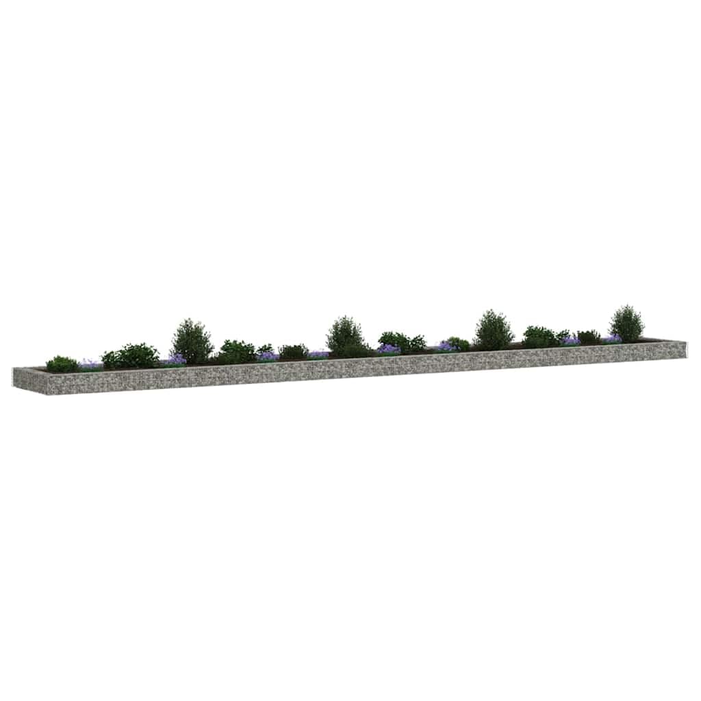 Gavión de acero galvanizado, 800 x 100 x 20 cm, cesta