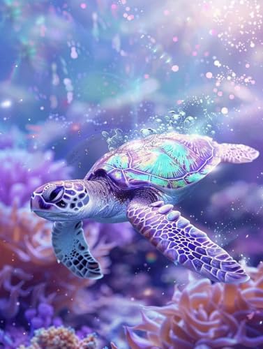 Pintar por numeros adultos tortuga marina gigante para superar el estres con arte DIY