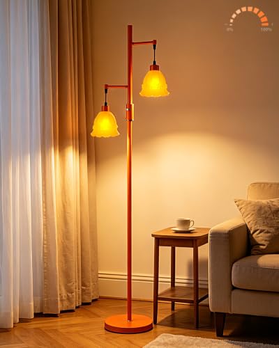 Image of Lightdot Globe Floor Lamp with LED Bulbs Included, Dimmable Floor Lamps,Unique Modern Standing Tall Lamp for Bedroom Living Room /Sofa Beside /Corner Decor-Gold