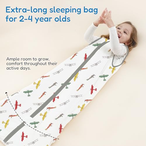 Image of TotAha Toddler Sleep Sack, 1.0 TOG, 2T-3T-4T, Plane