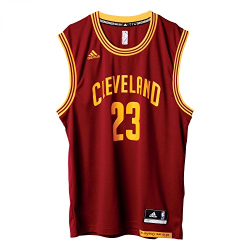 adidas NBA Replica Cleveland Cavaliers Lebron James Maillot sans Manches Homme, Rouge, FR : XXL (Taille Fabricant : 2XL)