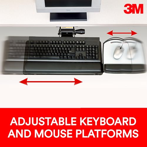 3M AKT180LE Accessoires de Clavier tiroir ergonomique pour bureau réglable