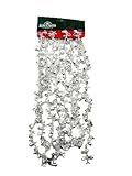 Kurt Adler Iridescent Silver Large Twinkle Ice Double Twist Bead Garland