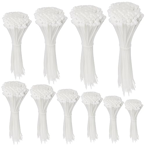 Serre-câbles en polyamide blanc lot de 1000 pièces pour câblage électricien