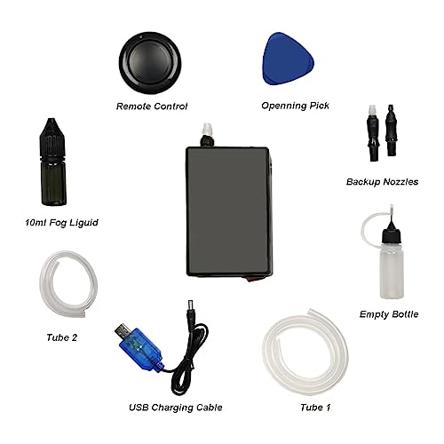 Whataval Mini Fogger Machine Foggy Smoke Maker Remote Control Large Volume Generator Kit For Photography Cosplay Creation Airflow Testing thumb #5