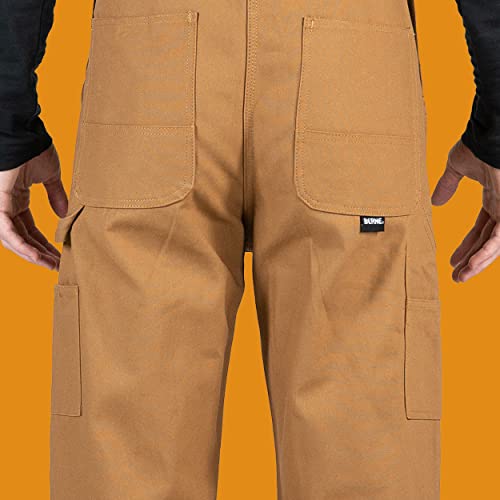 Berne Men's Heritage Unlined Duck Bib Overall, 42W X 30L, Brown Duck #TOP5