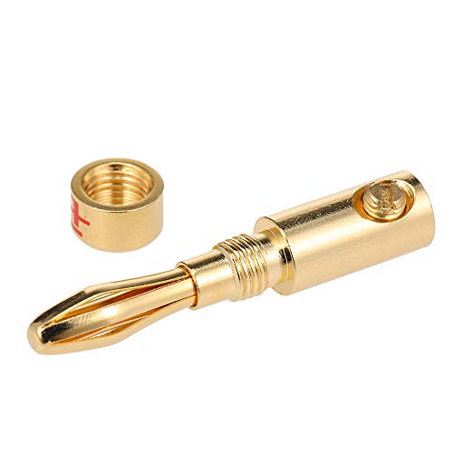 ERYUE Plugue,Conector De Plugue De Banana Conector De Banana Resistente À Corrosão Para Amplificador