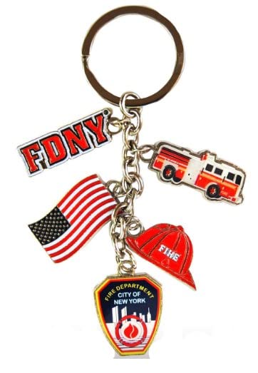 GenericDouble Sided FDNY Sheild New York Souvenirs Metal Keychain