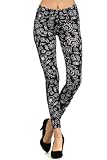 Fashion Mic Stella Elyse Funky Print Cotton Leggings (Regular (S/M), Hieroglyphics)