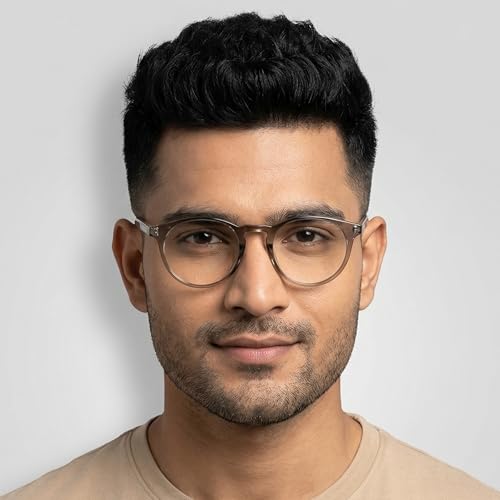 Image of ROYAL SON Blue Cut Computer Glasses | Anti Glare & Blocks Harmful Rays | UV Protected | Full Rim | Round | Men & Women | Small | SF-RS1111