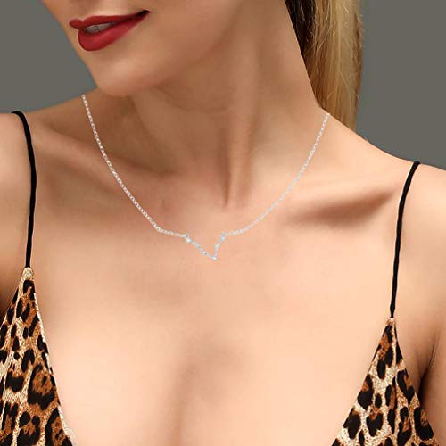 choice of all 2pcs Silver Zodiac Necklace Constellation Horoscope Astrology Necklace Horoscope Zodiac Sign Pendant Necklace Birthday Gifts3