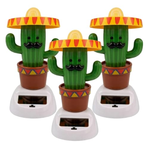 Bobbleheads solares de cactus: figuras alegres para el salpicadero del coche 2