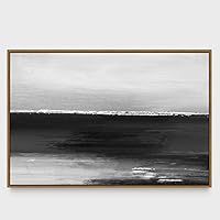Framed Canvas Wall Art Abstract Seascape Canvas Prints Home Artwork Decoration for Living Room,Bedroom - 16x24 inches