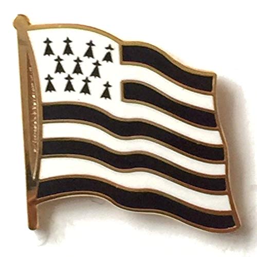 Emblems-Gifts Bretagne Drapeau National Plaqué Or Courtoisie Badge Épinglette en Émail