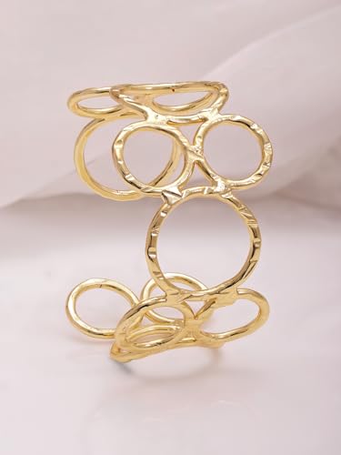 Image of Rubans Cuff Bracelet Stylish Statement Western Jewellery Gift for Women & Girls