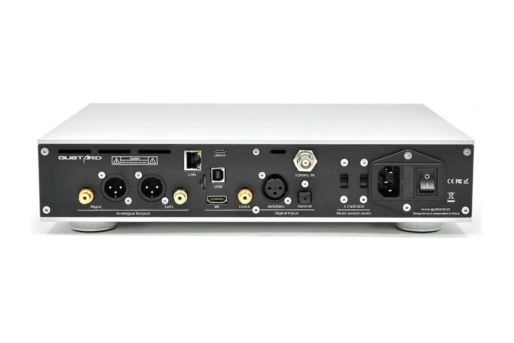 Gustard X26III ES9039SPRO - Streamer di rete doppio ad alte prestazioni, supporto DAC DSD512 e PCM768k, colore: Argento