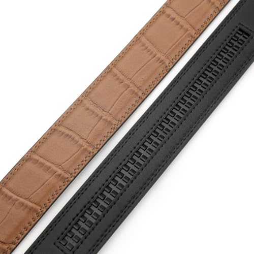 Image of Founders & C Mens Leather Ratchet Belt Strap Only 1 3 /8 inch Without Buckle,Replacement Strap Suitable for 40MM Slide Buckle