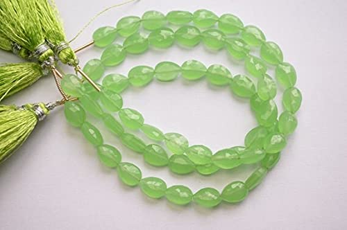 Perles prehnite chalcédoine quartz poire briolette pour création bijoux DIY