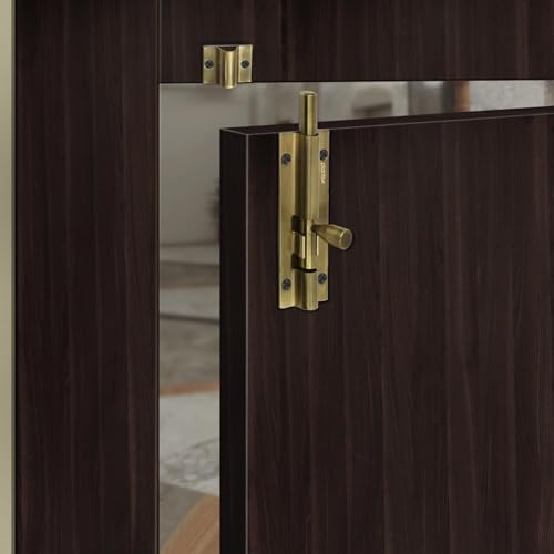 Image of Plantex Stainless Steel Tower Bolt /Tower Bolt for Home,Offices Doors and Windows /4 Inch Tower Bolt for Main Door /Door Latch /Kundi /Chitakini /Door Latch for Windows - Pack of 1 (Brass Antique)