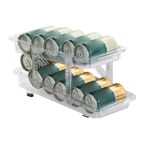 Organizador De Latas Para | Dispensadores Apilables Para Latas | Organizador Expandible Y Ajustable Con Ruedas Automáticas Para Zumos, Cervezas, Yogures, Café, Té, Despensa Y