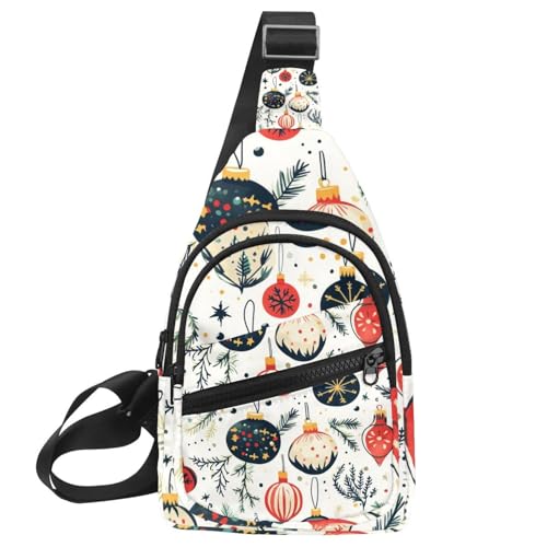 Mochila cruzada de bolas coloridas de Navidad para senderismo running y deporte al aire libre