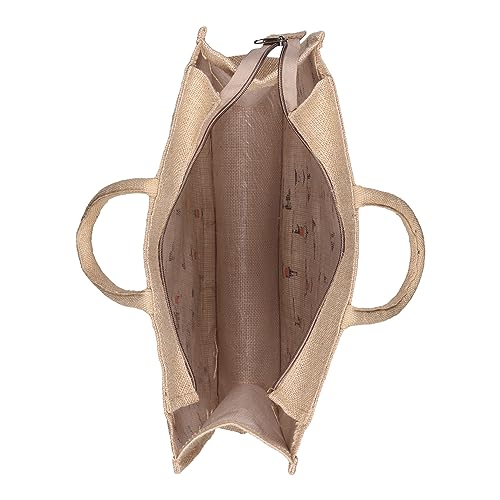 Image of BLACKBOXES Big Eco Cotton Jute Shopping Bags for Carry Milk Grocery fruits Vegetable with Reinforced Handles jhola Bag - Kitchen Essential