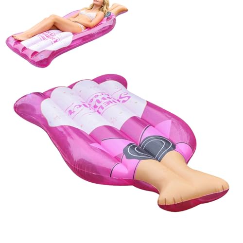 Cojín flotante para piscina – Colchón de aire hinchable en forma de botella de PVC de 175 cm | Cama flotante para piscina | Cama de agua ergonómica espesada rápida inflable