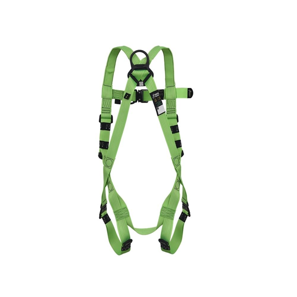 KRATOS SAFETY - REFLEX 4 - Imbracatura anticaduta a 2 punti di aggancio con cinghia ad alta visibilità (taglia unica)