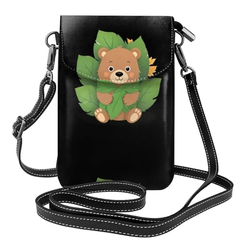 Sac téléphone portable pour la marche et le camping - Pochette en cuir pour femme avec rabat