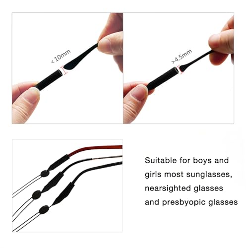 Image of 2 PCS Sunglasses Strap - Kids Eye Glasses Holder Strap for Boys Girls Adjustable Sports Neck Cord, Universal Fit for Running Fishing Cycling Beach