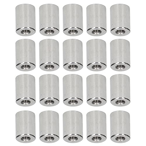 20Pcs Coupling Nut M5x0.8 12 L16mm 304 Stainless Steel Threaded Sleeve Rod Bar Stud Tube Nuts Round Round Coupling Nut Rod Bar Stud Female Thread