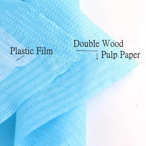 Image of Dental Patient Bibs - Pack of 125 (Purple) | 3-Ply Disposable Bibs | Waterproof & Absorbent Protection | Ideal for Dental Clinics, Salons & Tattoo Studios