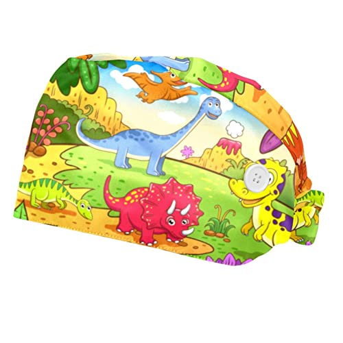 Casquettes de travail ajustables et anti-transpiration dinosaure 2PCS