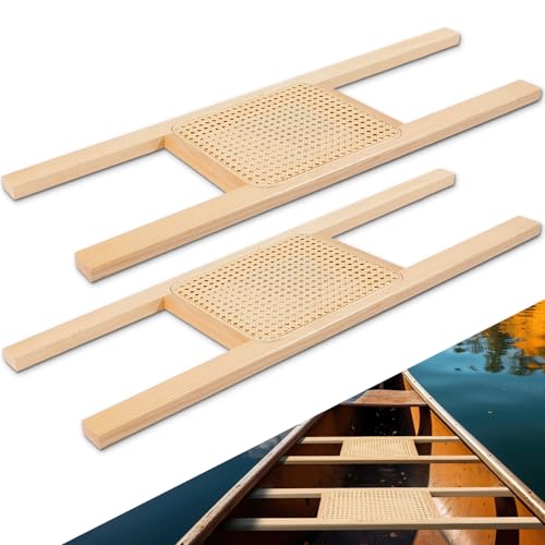 Conderyang 2 Pcs 34 Inch Caned Canoe Webbed Seat Outdoor Caned Seat Replacement Canoe Hardware Accessories...