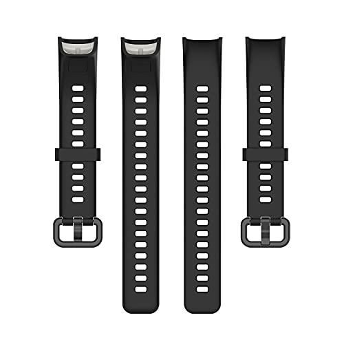 Bands Compatible With Huawei Band 4 & Huawei Honor Band 5I Band Soft Silicone Waterproof Adjustable Sport Watch Strap Replacement Wristbands For Huawei Band 4 Smartwatch Band Accessories (Black) #TOP4