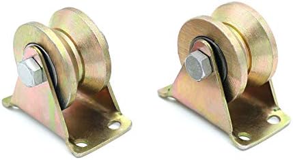 Anmeilexst 2 Pcs 2" V-Groove Track Wheel, Sliding Door Roller, for Track Sliding Doors and Mechanical Carts (Color Galvanizing)