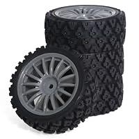 Pneus Et Roues RC pour Tamiya XV01 XV02 pour TT01 pour TT02 1/10 4 Pièces 68 Mm Caoutchouc Haute Adhérence pour Pneus De Rallye RC pour Accessoires De Mise À Niveau Course