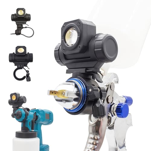 Rechargeable Spray Paint Gun-Light with-Charger - Compatible with Spray Gun nozzles up to 2.1 inches in Diameter3500K-6500K & 500 Lumens LED Light for Paint Guns
